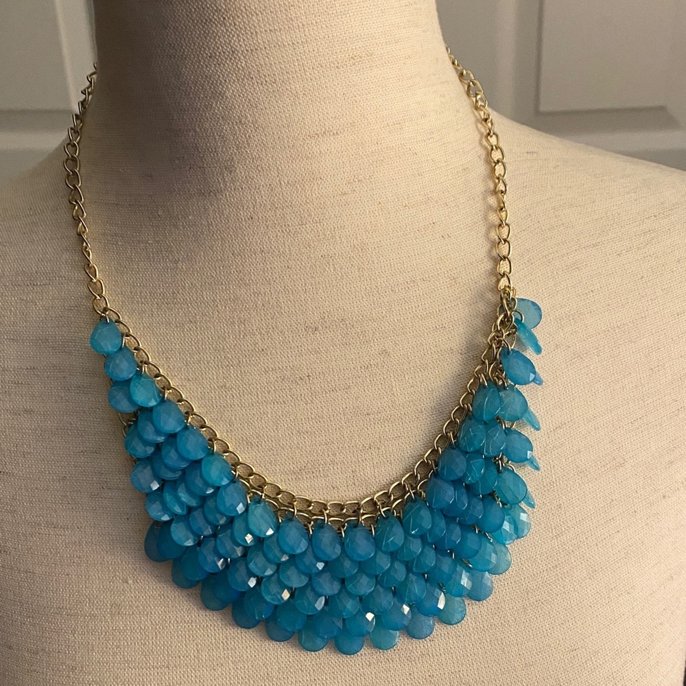 Fish🐠Scales🪼🫧Aquamarine🧜‍♀️ Statement Necklace